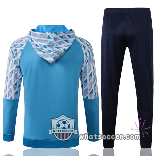 Marseille OM Blue Windbreaker Hoodie 2020-2021