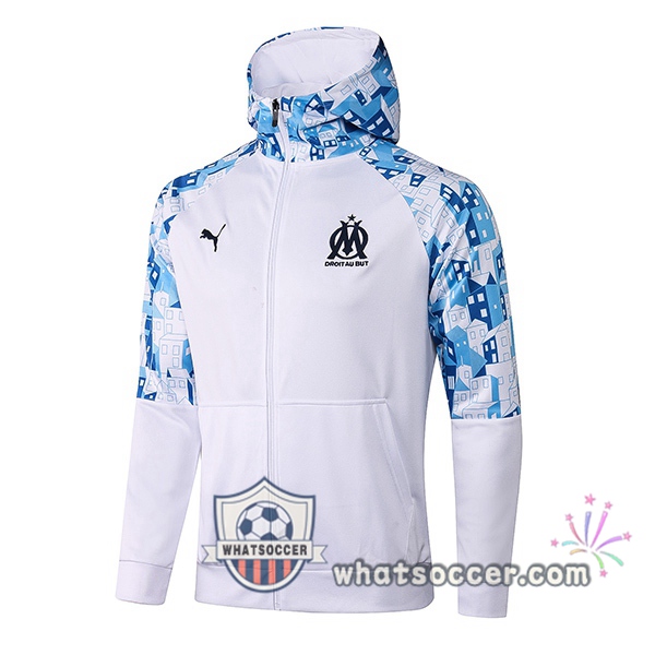 Marseille OM White Blue Windbreaker 2020-2021