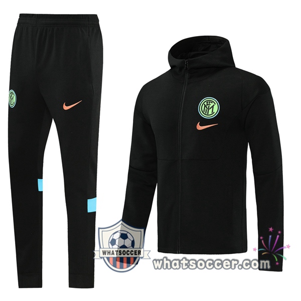 Inter Milan Black Hooded Jacket 2020-2021