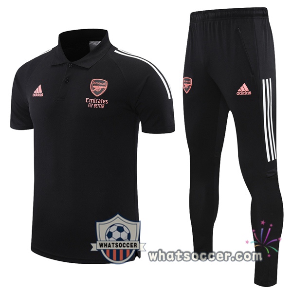 Training Polo Arsenal + Pants Black 2021-2022