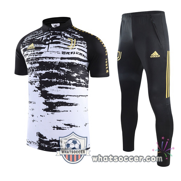 Training Polo Juventus + Pants White Black 2021-2022