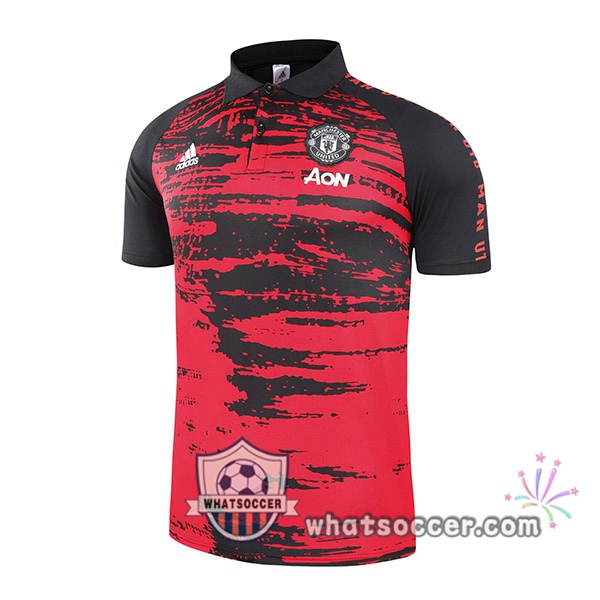 Training Polo Manchester United Red Black 2021-2022