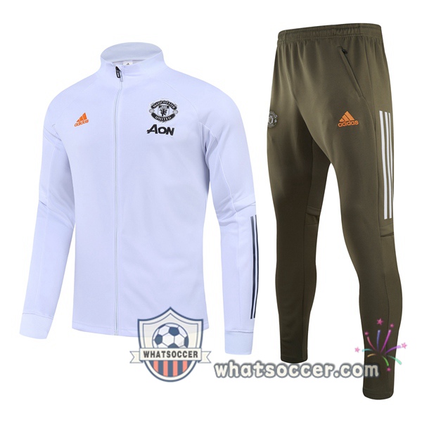 Manchester United White Training Jacket 2021-2022