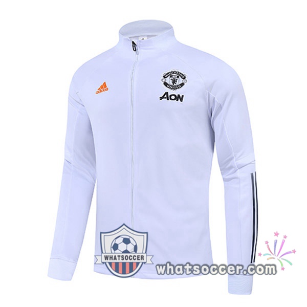 Manchester United White Soccer Jacket 2021-2022