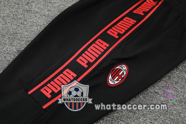 Training Polo AC Milan + Pants Black Red 2021-2022