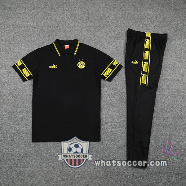 Training Polo Dortmund BVB + Pants Black 2021-2022