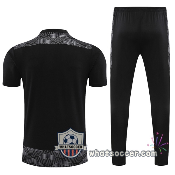 Training Polo AC Milan + Pants Black 2021-2022