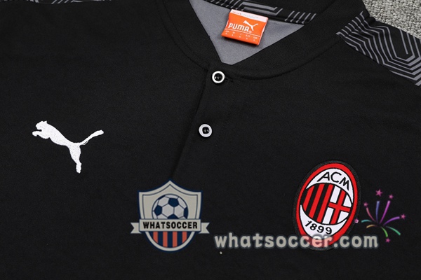 Training Polo AC Milan + Pants Black 2021-2022