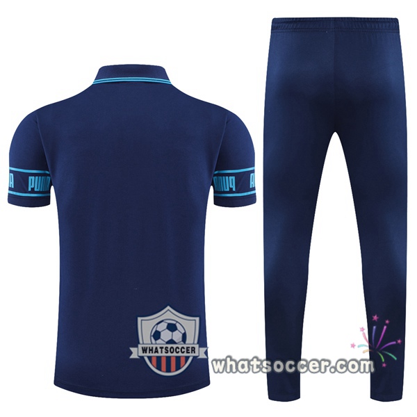 Training Polo Marseille OM + Pants Blue Royal 2021-2022