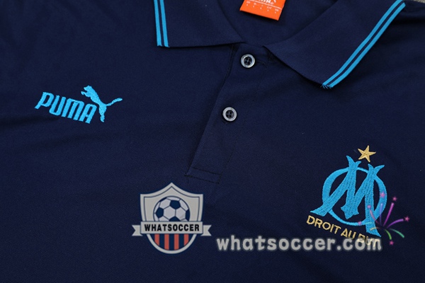 Training Polo Marseille OM + Pants Blue Royal 2021-2022