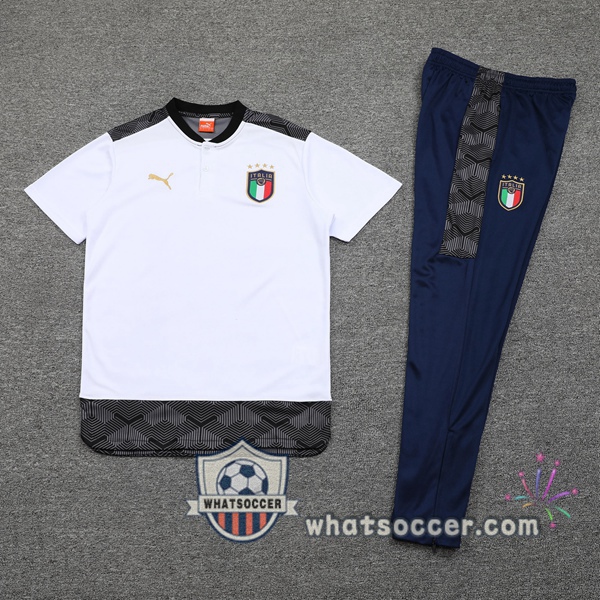 Training Polo Italy + Pants White 2021-2022