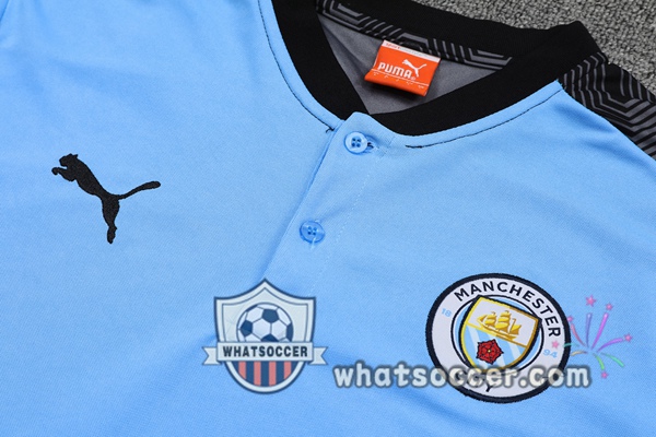 Training Polo Manchester City + Pants Blue 2021-2022