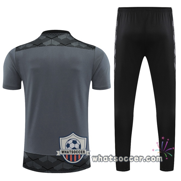 Training Polo Manchester City + Pants Gray 2021-2022