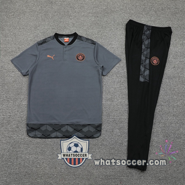 Training Polo Manchester City + Pants Gray 2021-2022