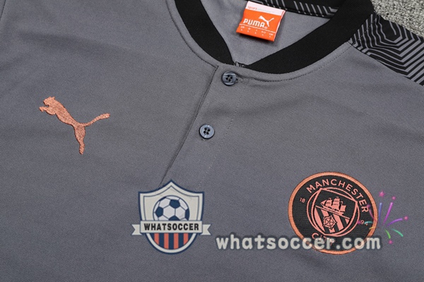 Training Polo Manchester City + Pants Gray 2021-2022