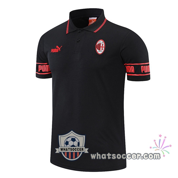 Training Polo AC Milan Black Red 2021-2022