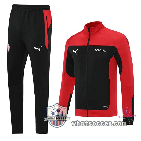 AC Milan Red Black Training Jacket 2021-2022