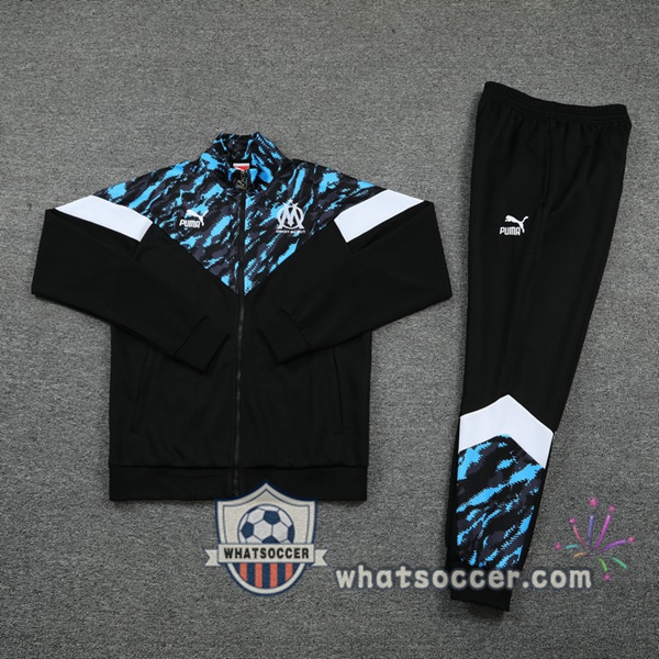 Marseille OM Black Blue Training Jacket 2021-2022
