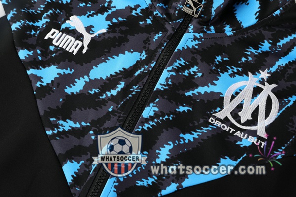 Marseille OM Black Blue Training Jacket 2021-2022