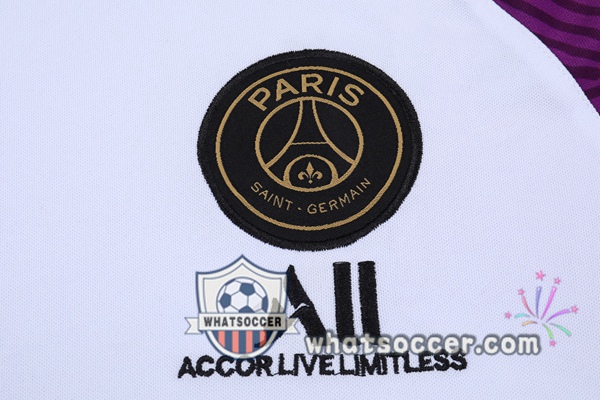 Training Polo JORDAN Paris PSG + Pants White Purple 2021-2022