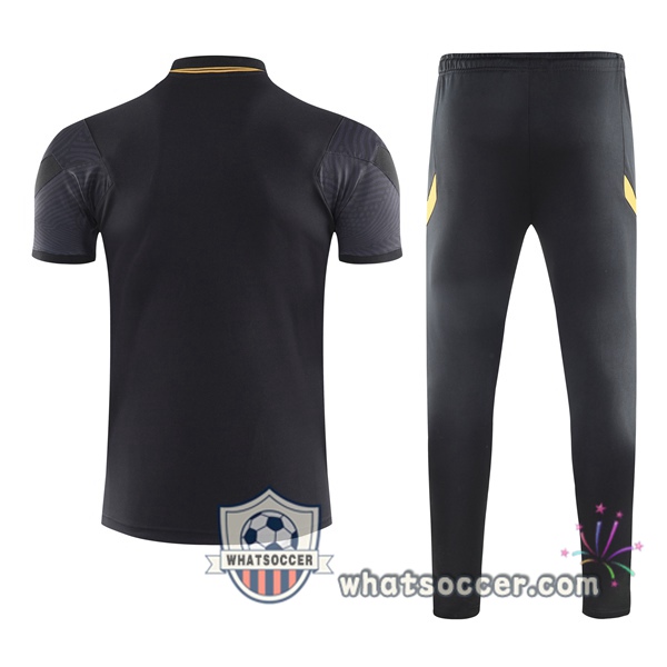 Training Polo Paris PSG + Pants Black 2021-2022