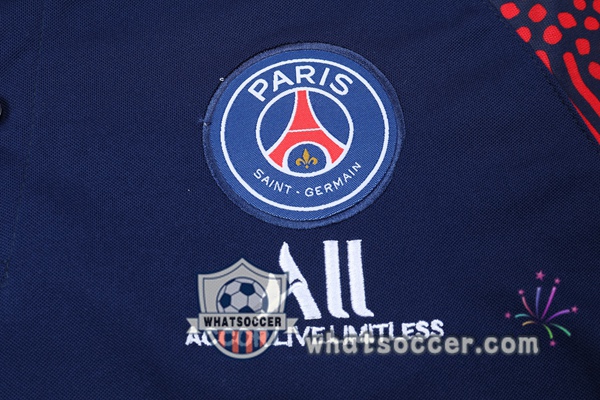 Training Polo Paris PSG + Pants Blue Royal 2021-2022
