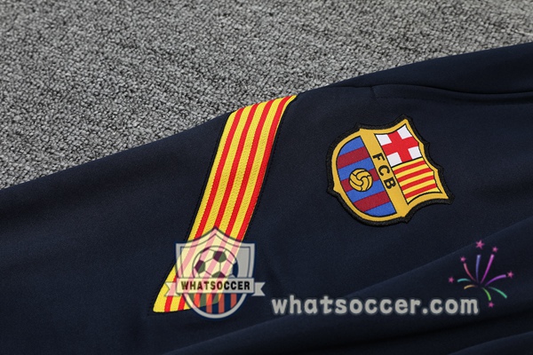 Training Polo FC Barcelona + Pants Blue 2021-2022