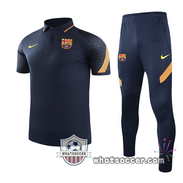 Training Polo FC Barcelona + Pants Dark Gray 2021-2022
