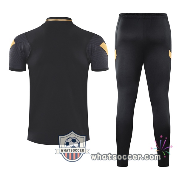 Training Polo FC Barcelona + Pants Black 2021-2022