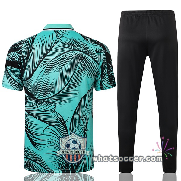Training Polo FC Barcelona + Pants Green 2021-2022