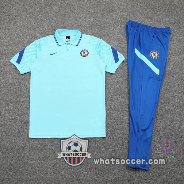 Training Polo FC Chelsea + Pants Blue 2021-2022