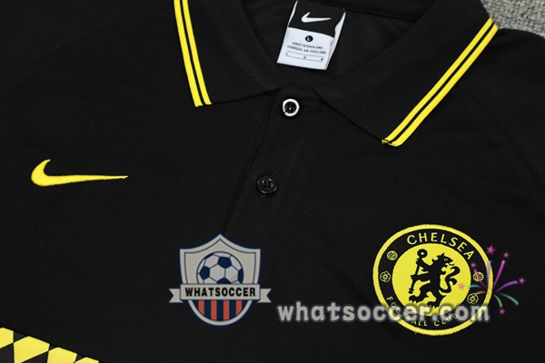 Training Polo FC Chelsea + Pants Black Yellow 2021-2022