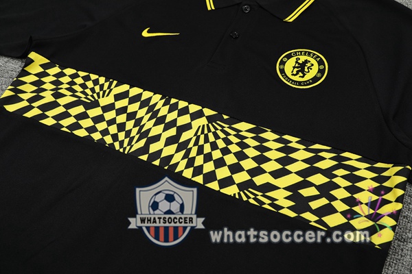 Training Polo FC Chelsea + Pants Black Yellow 2021-2022