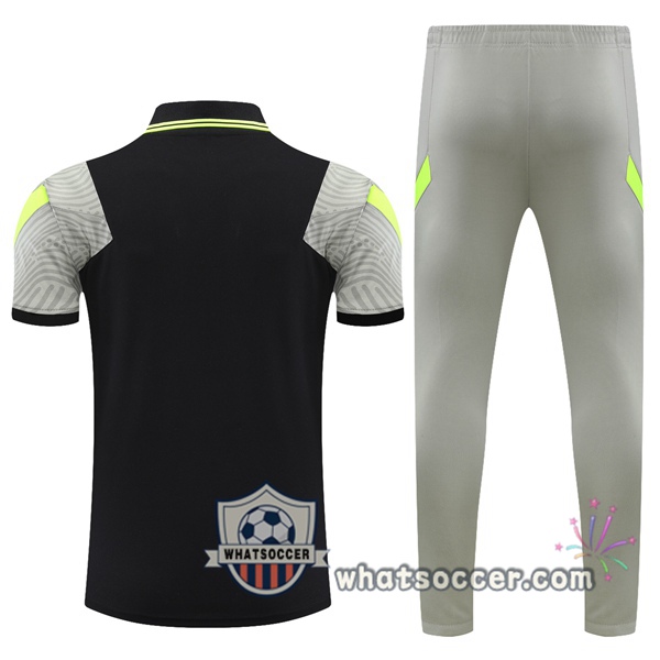 Training Polo Atletico Madrid + Pants Black Gray 2021-2022