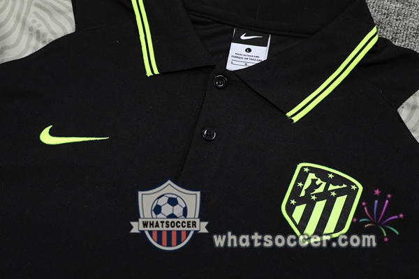 Training Polo Atletico Madrid + Pants Black Gray 2021-2022