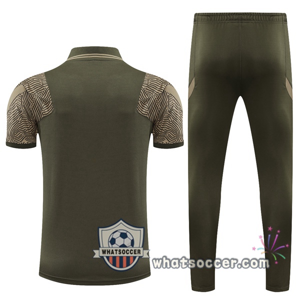 Training Polo Atletico Madrid + Pants Dark Green 2021-2022
