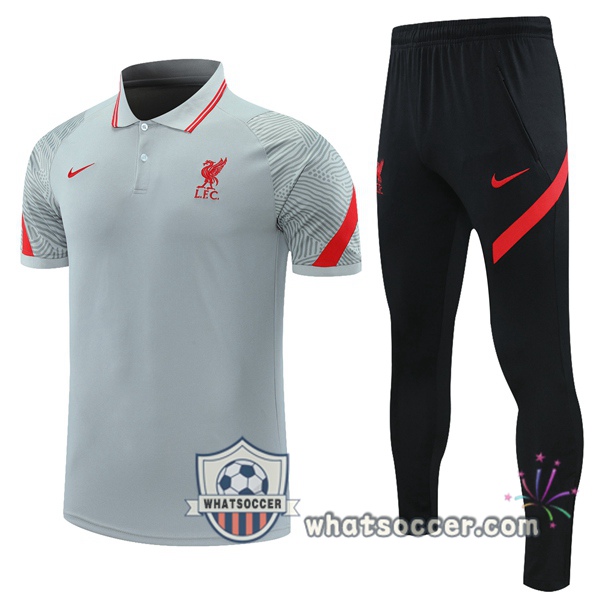 Training Polo FC Liverpool + Pants Gray 2021-2022