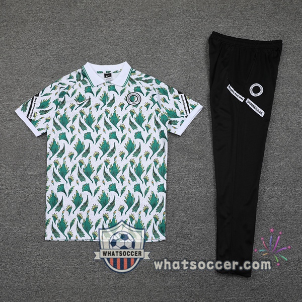 Training Polo Nigeria + Pants White Green 2021-2022