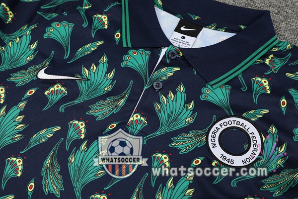 Training Polo Nigeria + Pants Black Green 2021-2022