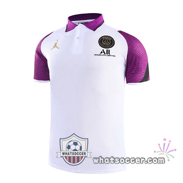 Training Polo JORDAN Paris PSG White Purple 2021-2022