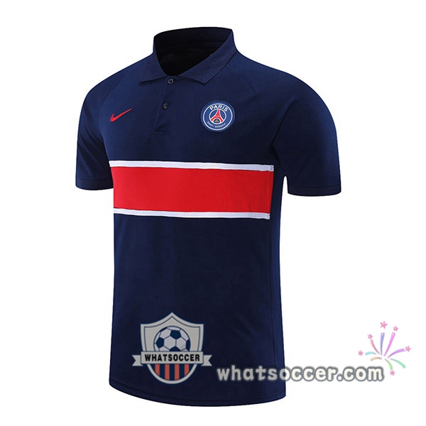 Training Polo Paris PSG Blue Royal Red 2021-2022