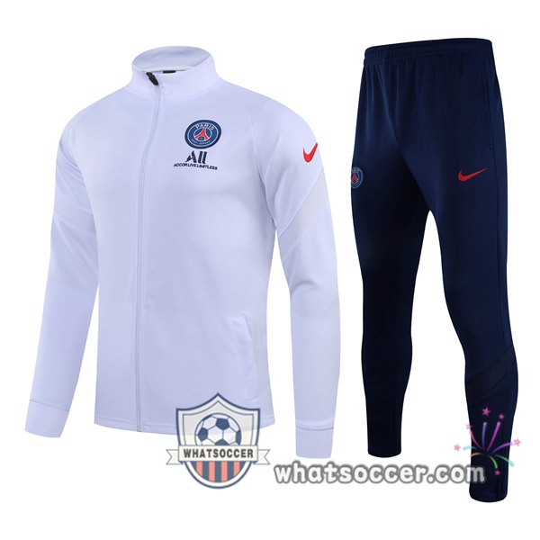 Paris PSG White Training Jacket 2021-2022