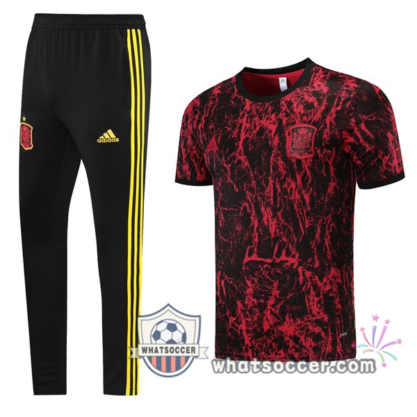 Spain Training T-Shirts + Pants Red 2021-2022