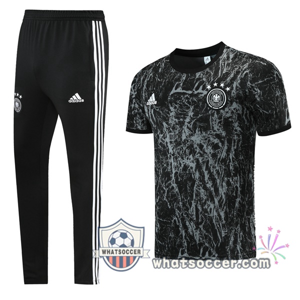 Germany Training T-Shirts + Pants Black 2021-2022
