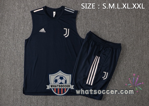 Juventus Soccer Vest + Shorts Blue Royal 2021-2022