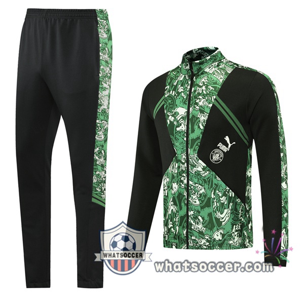 Manchester City Green Black Training Jacket 2021-2022