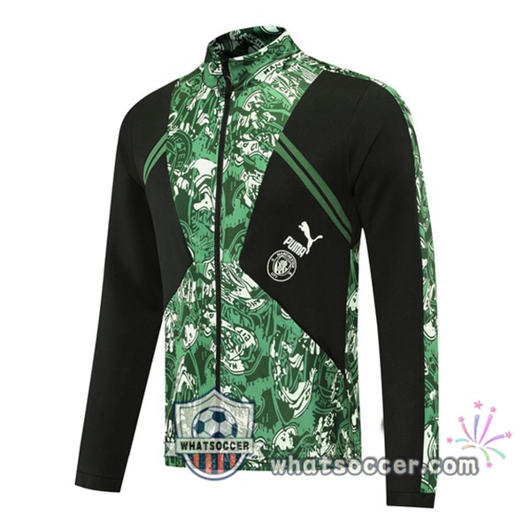 Manchester City Green Black Soccer Jacket 2021-2022