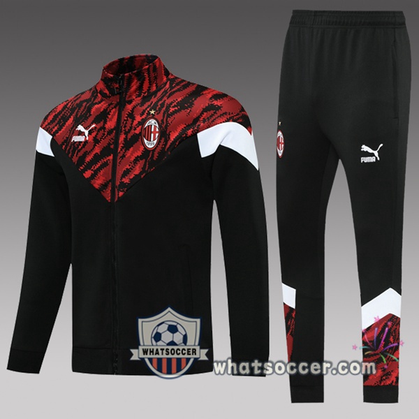 AC Milan Kids Black Red Tracksuit 2021-2022