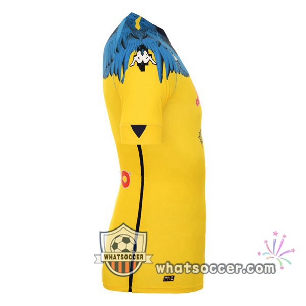 SSC Napoli Marcelo Burlon Limited Edition Goalkeeper Soccer Jerseys Yellow 2020/2021