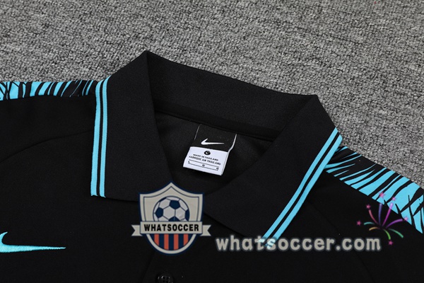 Training Polo FC Barcelona + Pants Black 2021-2022